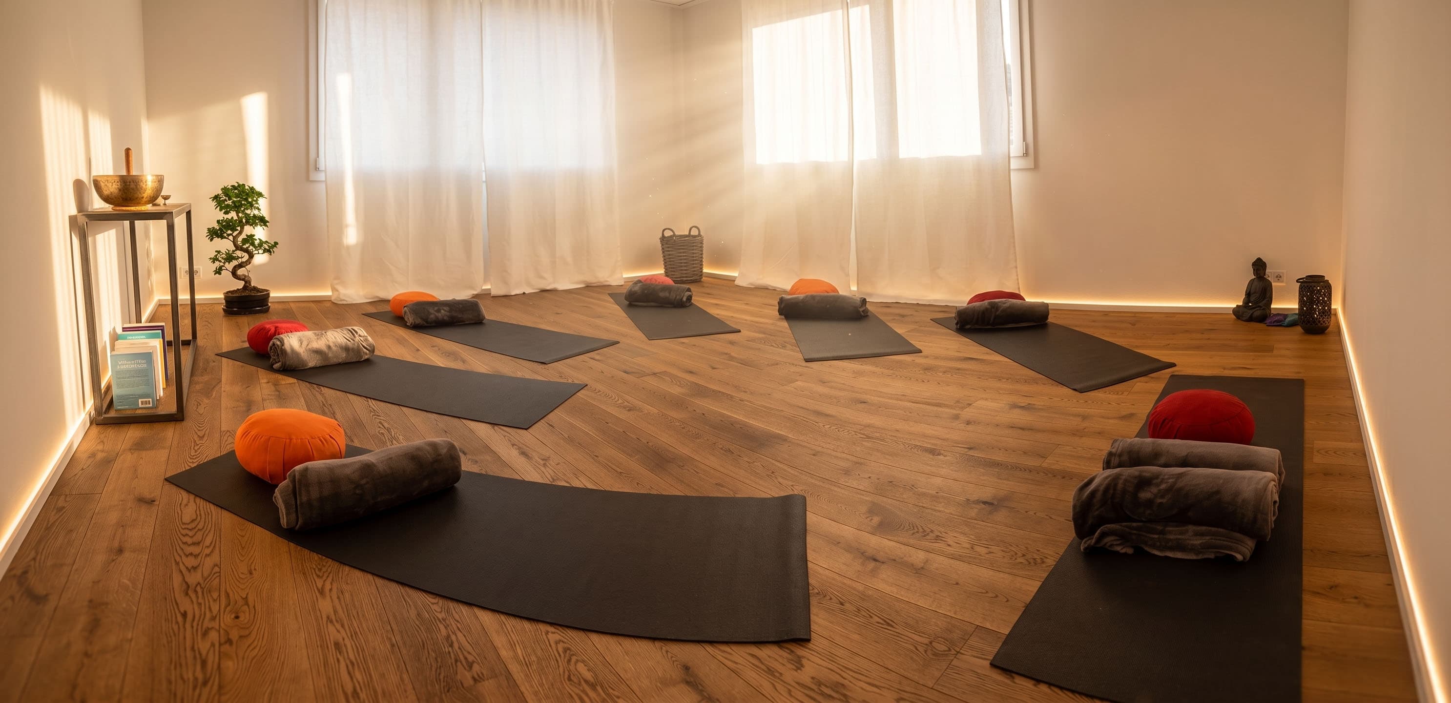 Yogaraum — Kursraum in der Praxis